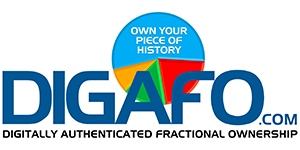 DIGAFO : *Under Development* THE WORLD’S FIRST DIGITALLY AUTHENTICATED FRACTIONAL OWNERSHIP PLATFORM
Where Sports Fans can own their piece of history by purchasing NFTs that are tethered to Rare Sports Collectibles